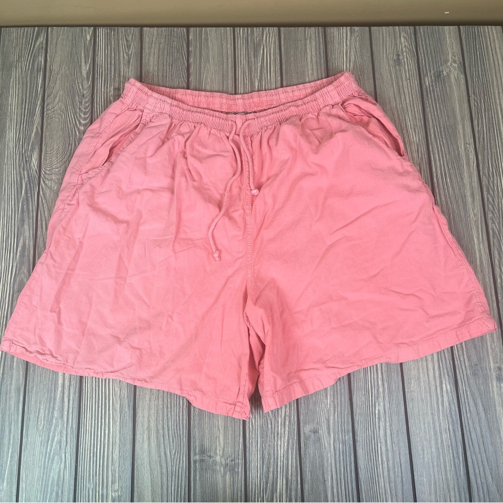 Vintage High Rise Baggy Fit Women's Peach Pink Shorts XL